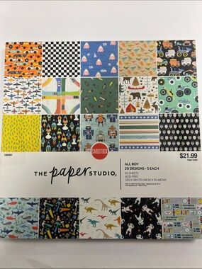 The Paper Studio All Boy Patterned Cardstock - Multicolor. 57 of 60 sheets